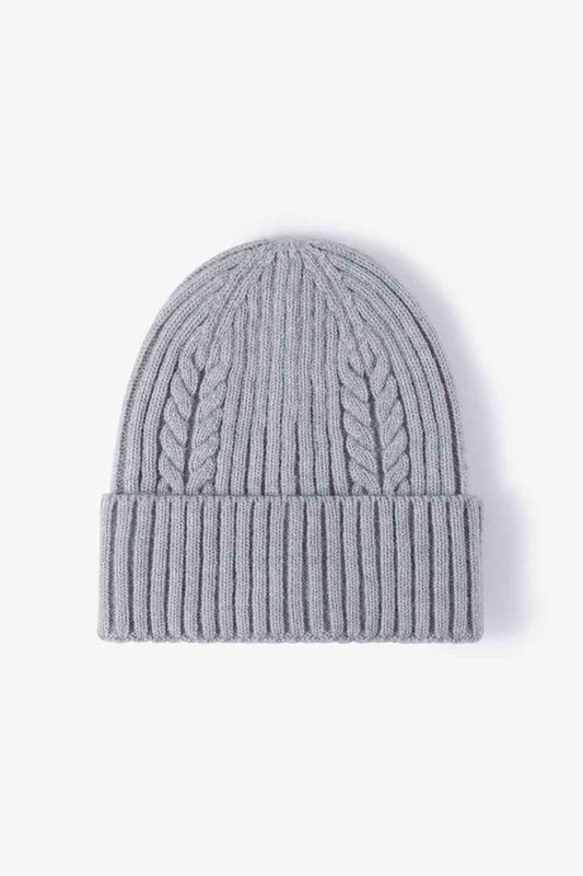 Cable-Knit Cuff Beanie - Gray / One Size Wynter 4 All Seasons