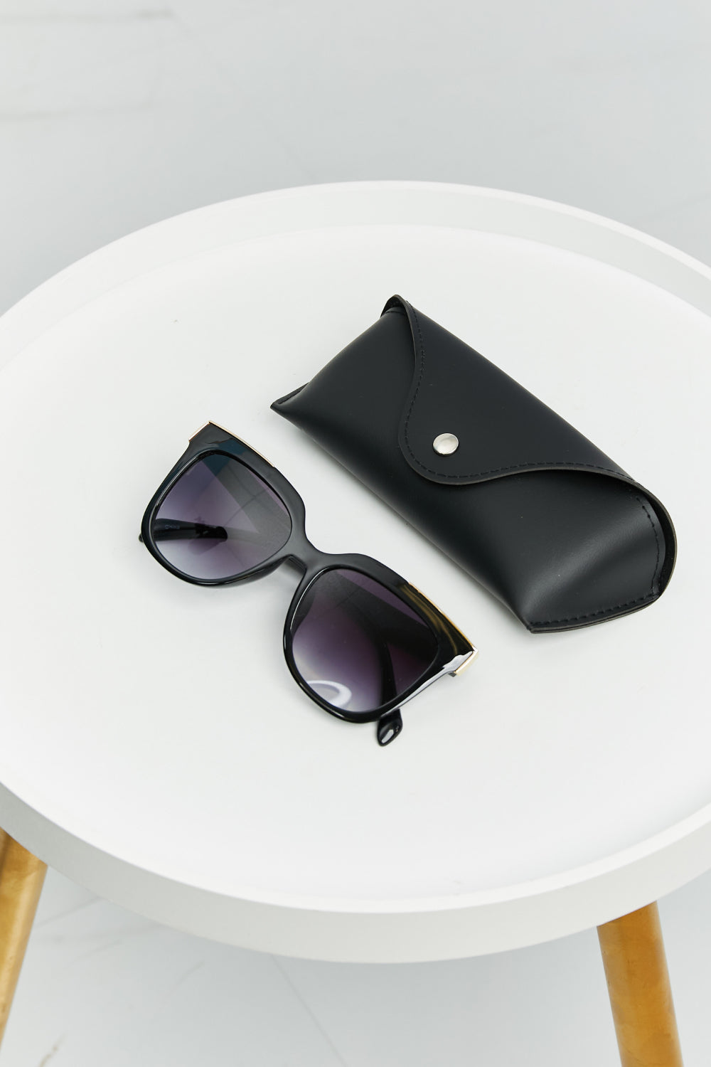 Metal-Plastic Hybrid Full Rim Sunglasses Trendsi