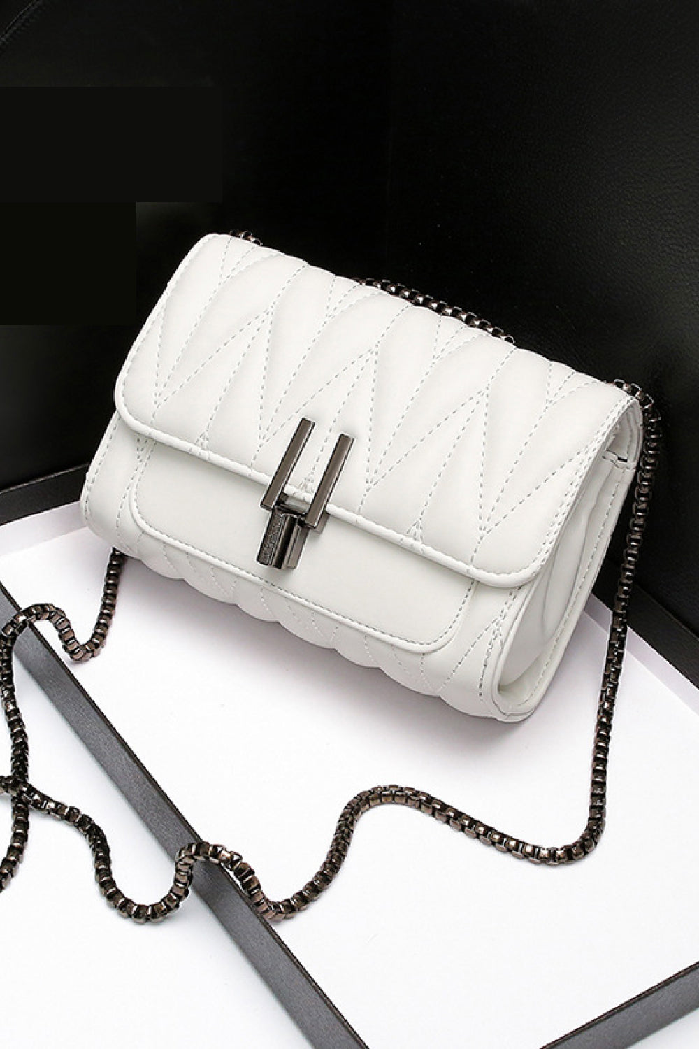 PU Leather Crossbody Bag - White / One Size Wynter 4 All Seasons