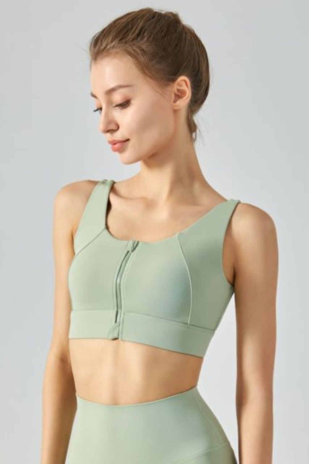Breathable Zip-Up Sports Bra - Girl Code