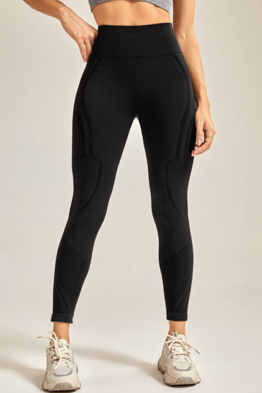 Wide Waistband Long Active Pants - Black / S Wynter 4 All Seasons