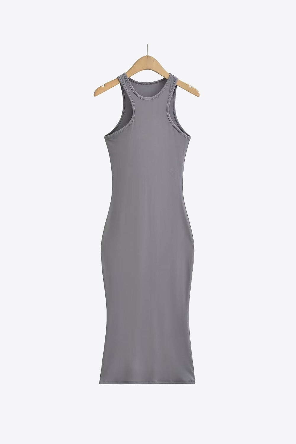 Round Neck Sleeveless Midi Dress - Dark Gray / S Wynter 4 All Seasons