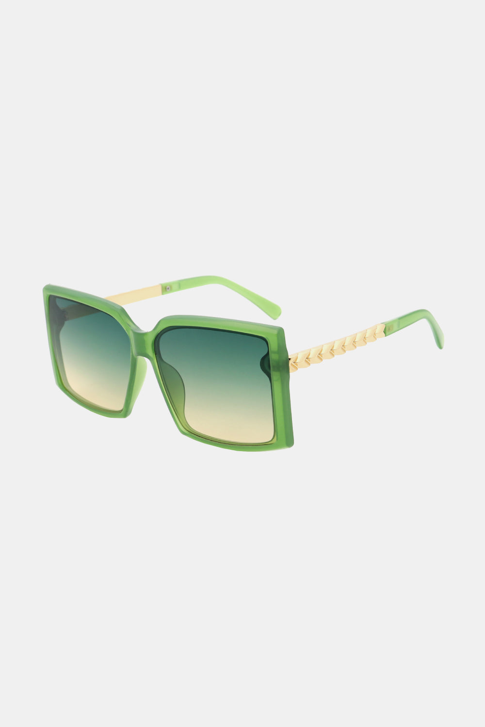 Polycarbonate Frame Square Sunglasses - Mid Green / One Size Apparel & Accessories Wynter 4 All Seasons