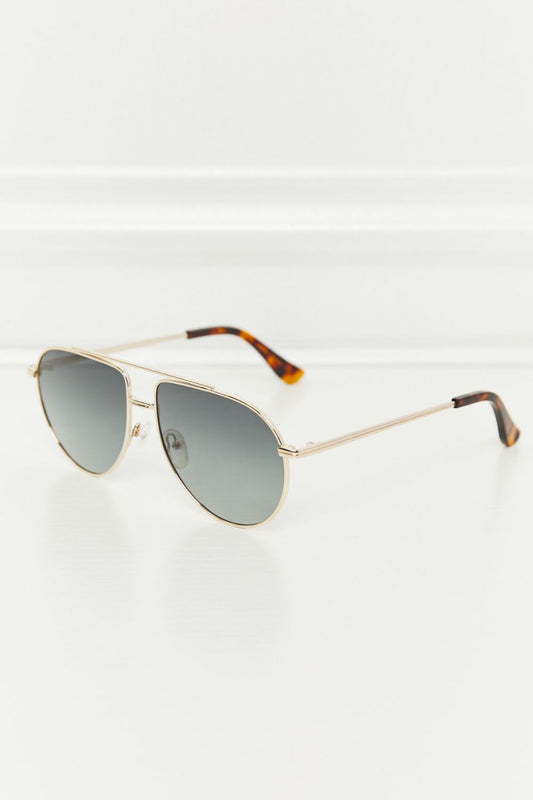 TAC Polarization Lens Aviator Sunglasses - Dark Gray / One Size Wynter 4 All Seasons