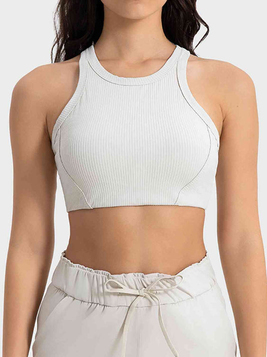 Wide Strap Cropped Sport Tank - White / 4 Apparel & Accessories Wynter 4 All Seasons
