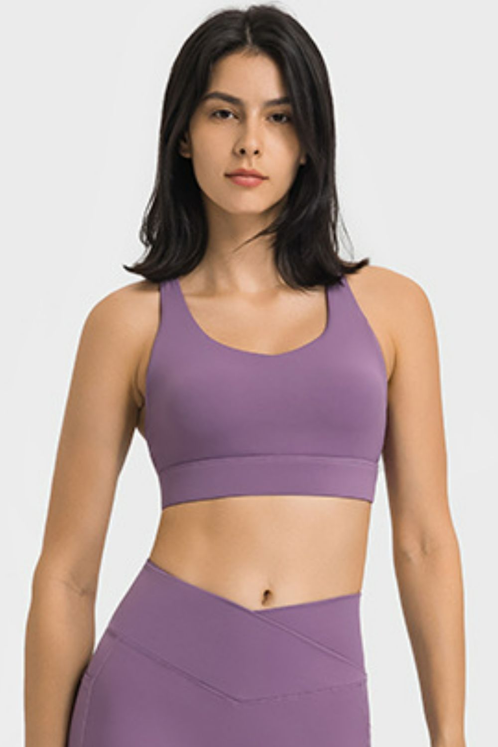 Breathable Crisscross Back Sports Bra - Purple / 4 Apparel & Accessories Wynter 4 All Seasons