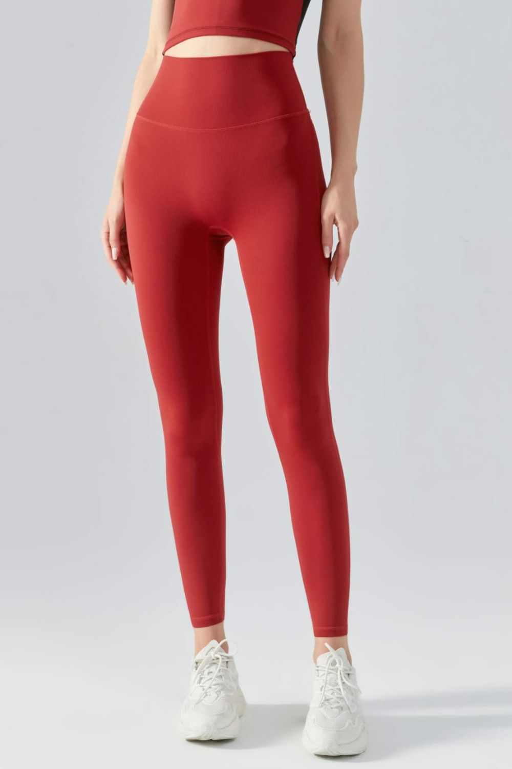 Wide Waistband Active Leggings - Red / S Wynter 4 All Seasons