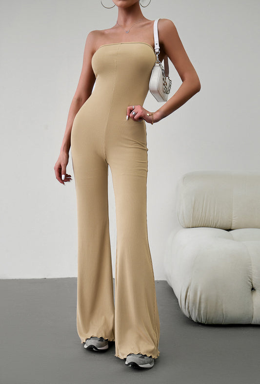 Strapless Lace-Up Jumpsuit - Sand / S Wynter 4 All Seasons