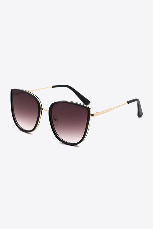 Full Rim Metal-Plastic Hybrid Frame Sunglasses - Black / One Size Wynter 4 All Seasons