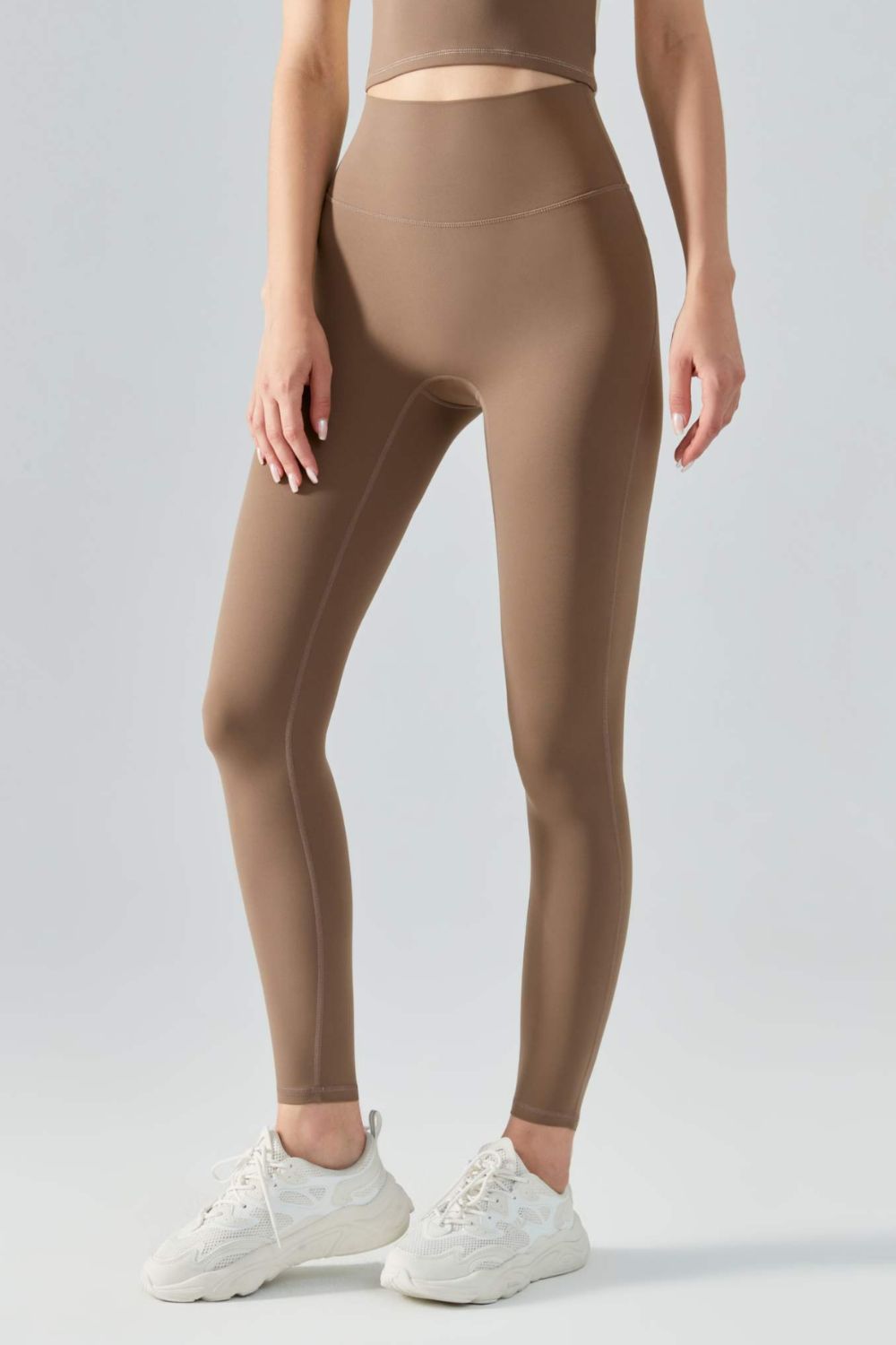 Wide Waistband Active Leggings - Camel / S Wynter 4 All Seasons