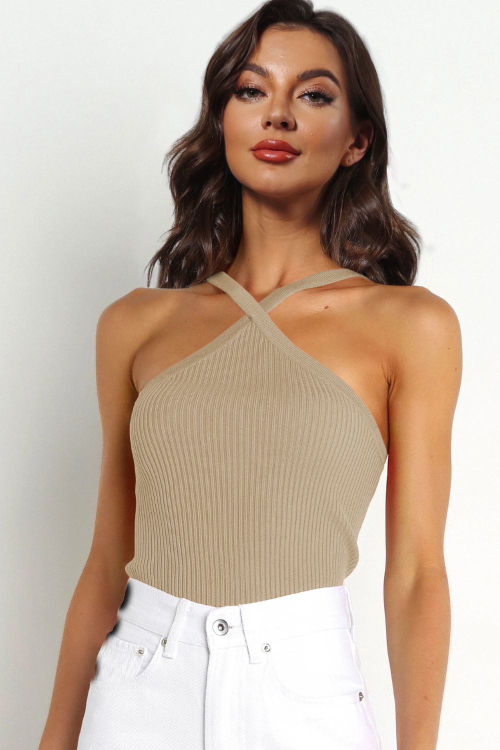 Ribbed Cami Top - Sand / S Wynter 4 All Seasons