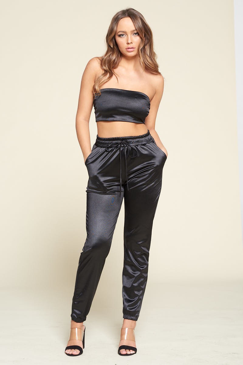 Chloe Tube Top Pant Set - Black / S Pants Set Wynter 4 All Seasons