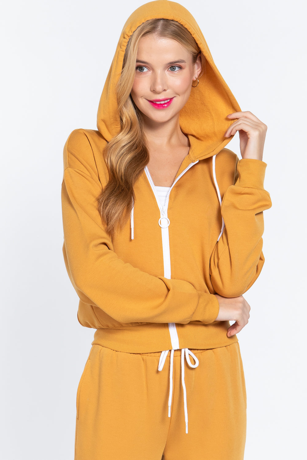 Fleece French Terry Jacket - Camel Yellow / S Apparel & Accessories Wynter 4 All Seasons