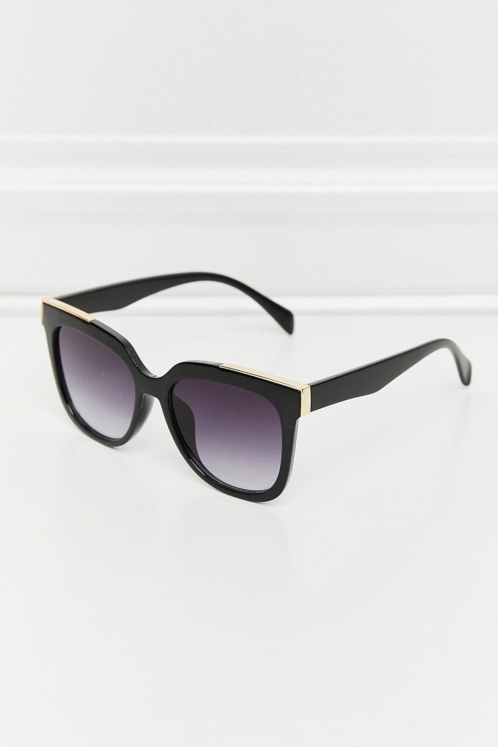 Acetate Lens Full Rim Sunglasses - Black / One Size Girl Code