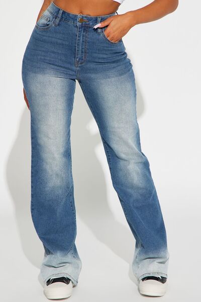Pocketed Buttoned Straight Jeans - Medium / S Wynter 4 All Seasons