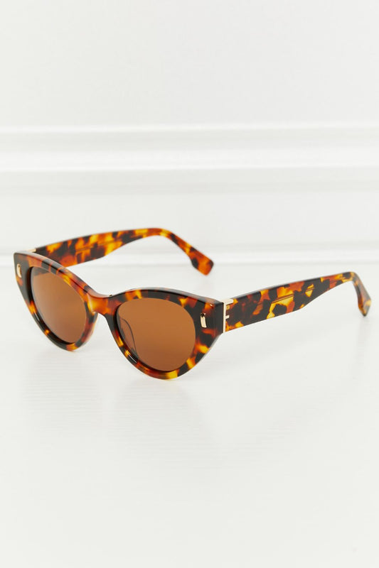 Tortoiseshell Acetate Frame Sunglasses - Tangerine / One Size Wynter 4 All Seasons