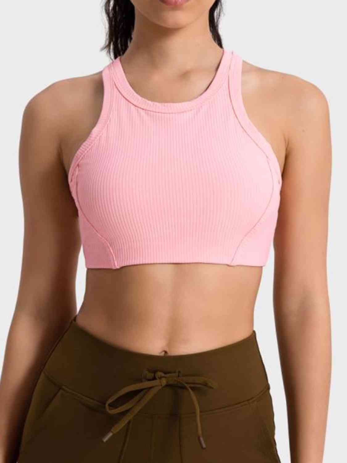 Wide Strap Cropped Sport Tank - Blush Pink / 4 Apparel & Accessories Wynter 4 All Seasons