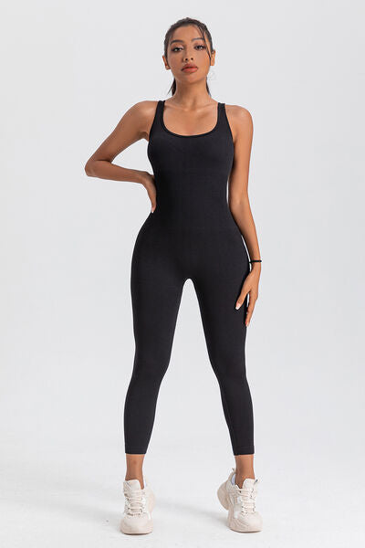 Wide Strap Sleeveless Active Jumpsuit - Black / S Wynter 4 All Seasons
