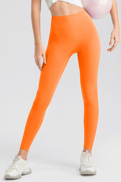 High Waist Skinny Active Pants - Orange / S Wynter 4 All Seasons
