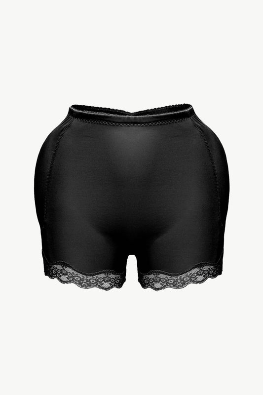 Full Size Lace Trim Shaping Shorts - Black / S Wynter 4 All Seasons