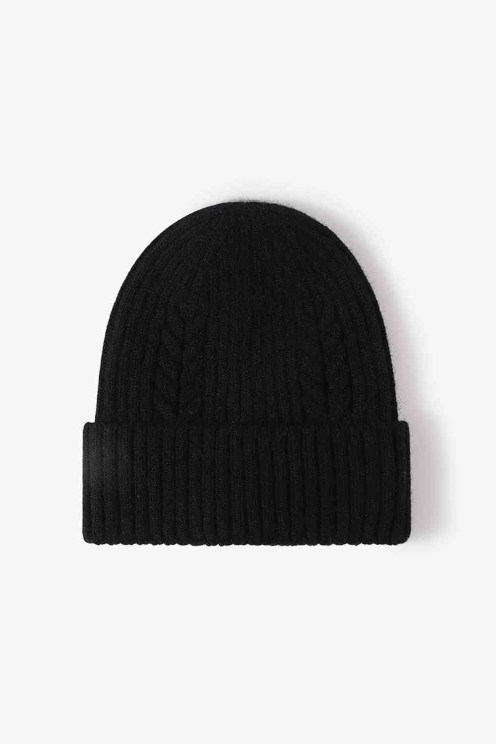 Cable-Knit Cuff Beanie - Black / One Size Wynter 4 All Seasons