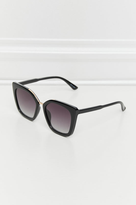 Cat Eye Full Rim Polycarbonate Sunglasses - Black / One Size Wynter 4 All Seasons