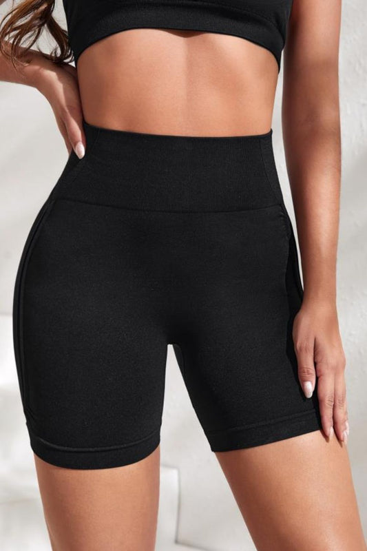 Slim Fit High Waistband Active Shorts - Black / S Wynter 4 All Seasons