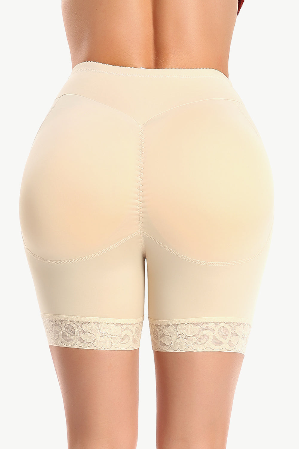 Full Size Lace Trim Lifting Pull-On Shaping Shorts Trendsi
